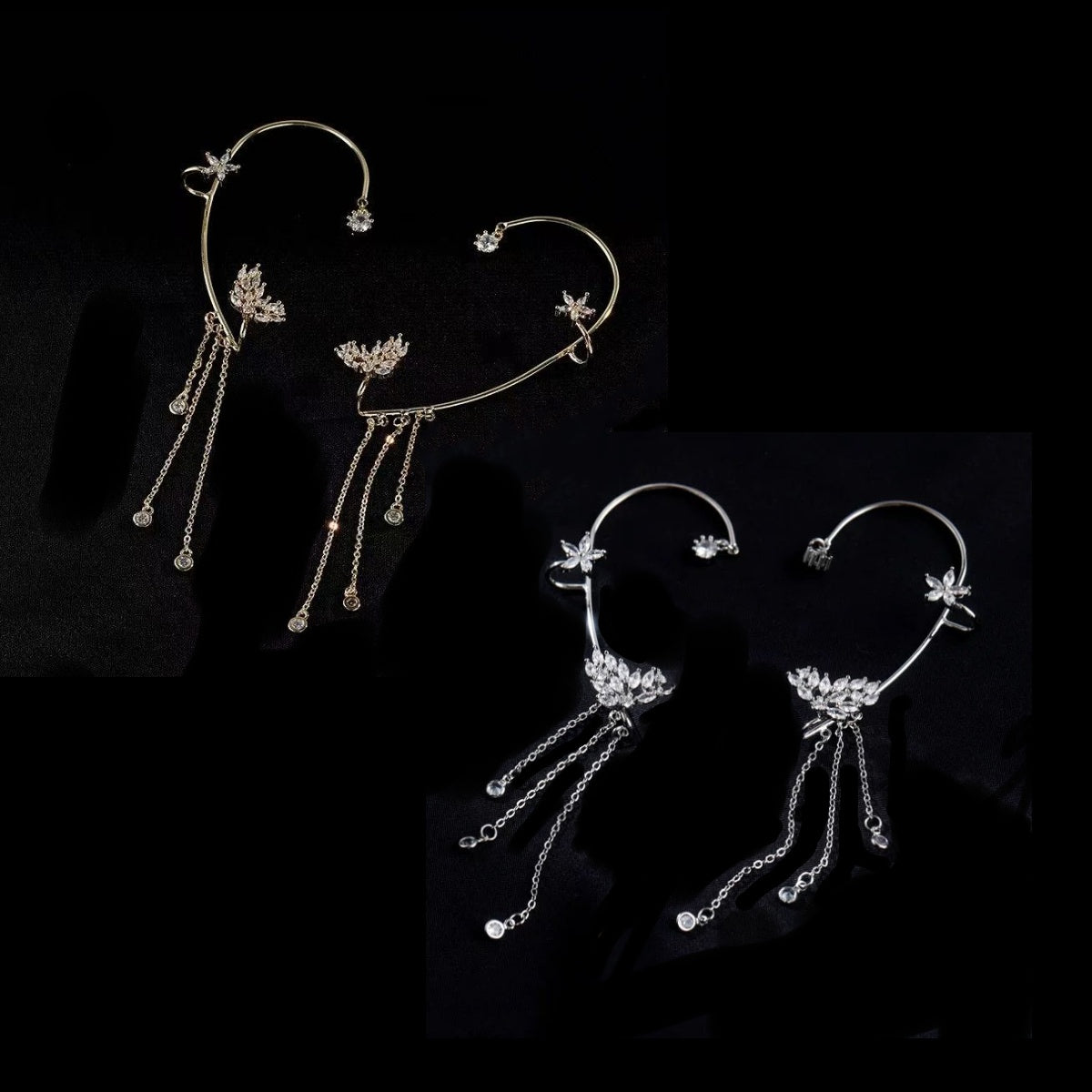 Sada náušnic Tassel & Butterfly – Ear Cuffs