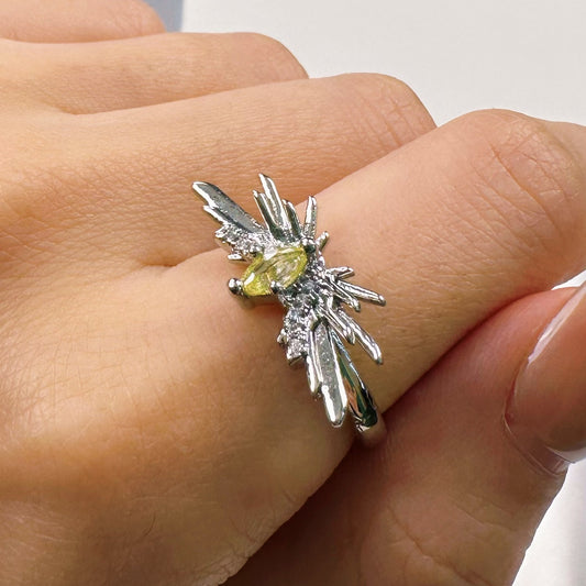 Close-up of Forest Butterfly Ring detailing