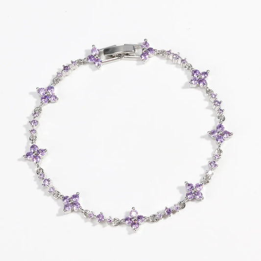 Purple Sakura Náramek – Elegantní Květinové Šperky | CotaJewelry