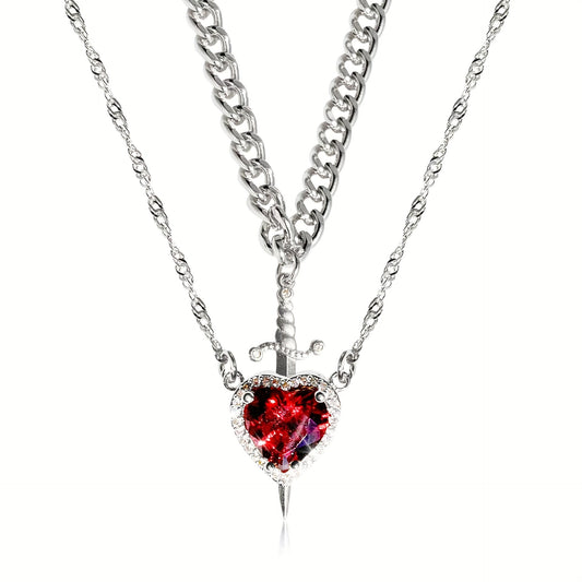 Heart and Sword Necklace – A Symbol of Love and Strength