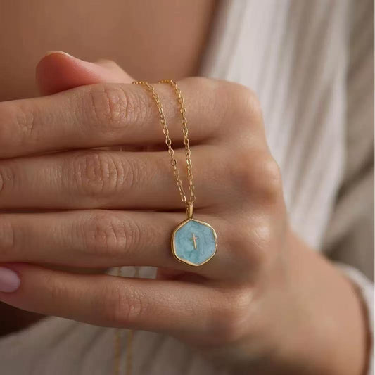 Add a Splash of Color to Your Faith: The Charm of Our Enamel Mini Cross Necklace