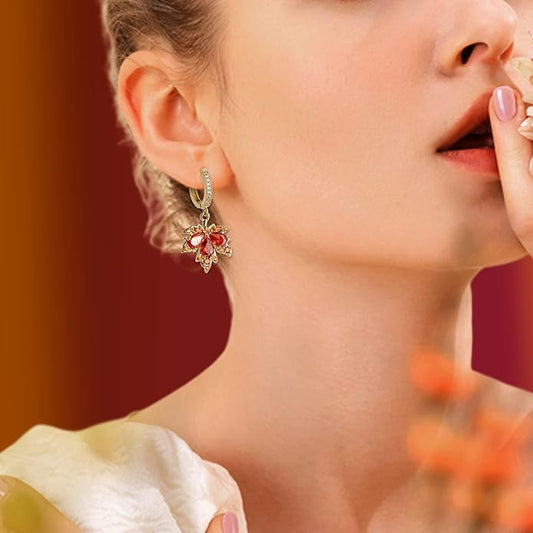 Maple Leaf Earrings – Elegant Autumn Leaf Jewelry for Women | CotaJewelry