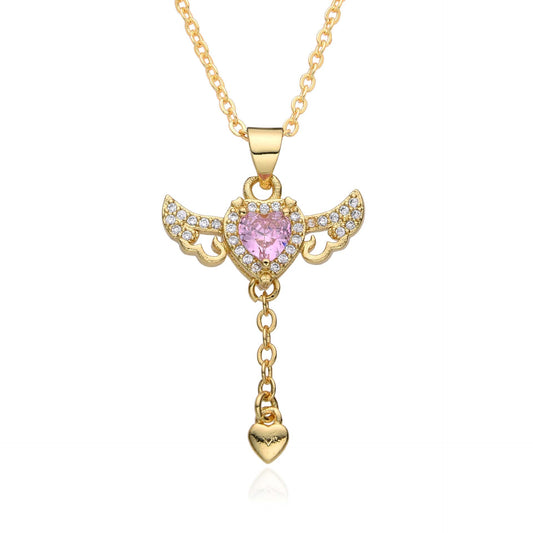 Angel Wing Necklace – Movable Pendant, Elegant Dainty Jewelry for Women | CotaJewelry