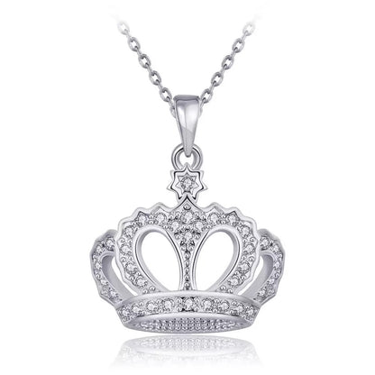 18K Colar com Pendente de Coroa Banhado a Ouro – Joia de Coroa Real para Presente para Ela | Corrente Ajustável | CotaJewelry