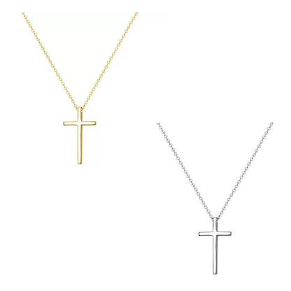 Colar Cruz Dourada – Pendente Religioso Minimalista | Corrente Ajustável | CotaJewelry