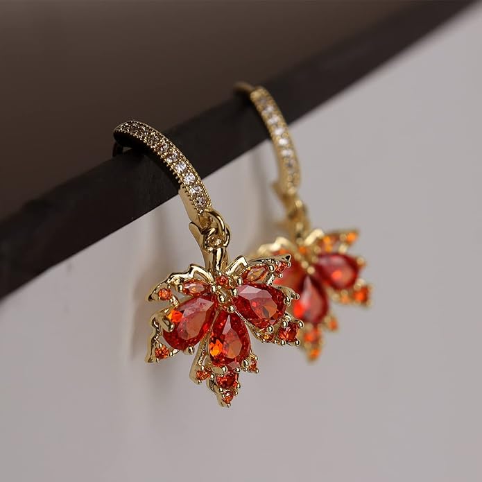Maple Leaf Earrings – Elegant Autumn Leaf Jewelry for Women | CotaJewelry