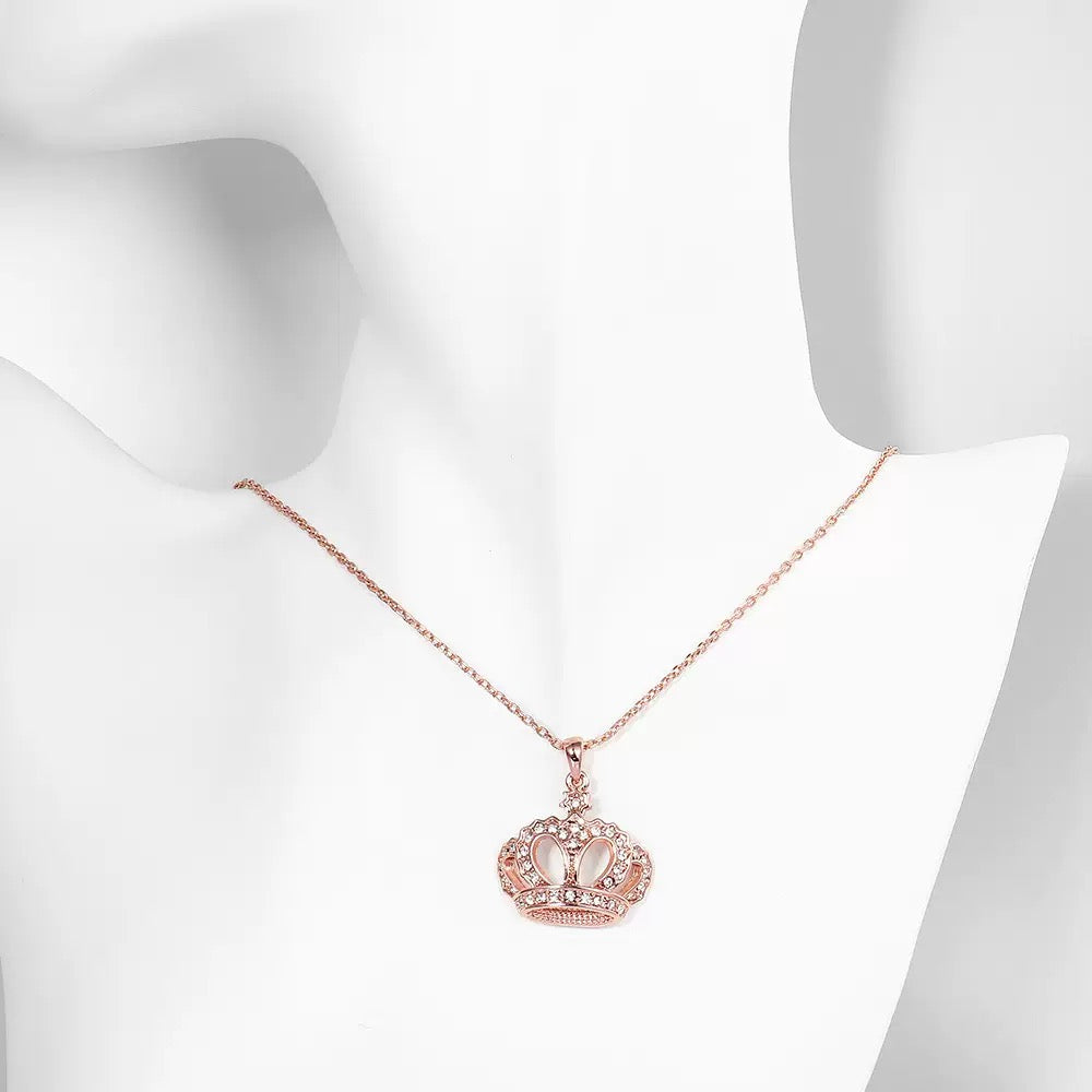 CotaJewelry royal-inspired crown pendant necklace gift box