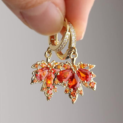 Maple Leaf Earrings – Elegant Autumn Leaf Jewelry for Women | CotaJewelry