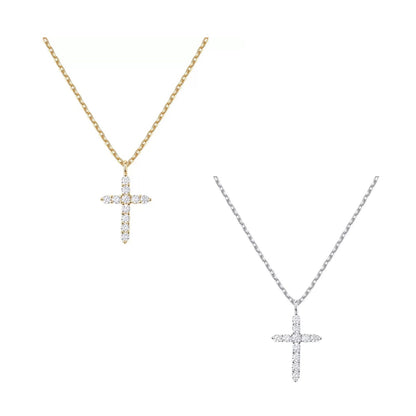 14K Colar com Pendente de Cruz em Ouro – Joias de Fé Atemporal | CotaJewelry