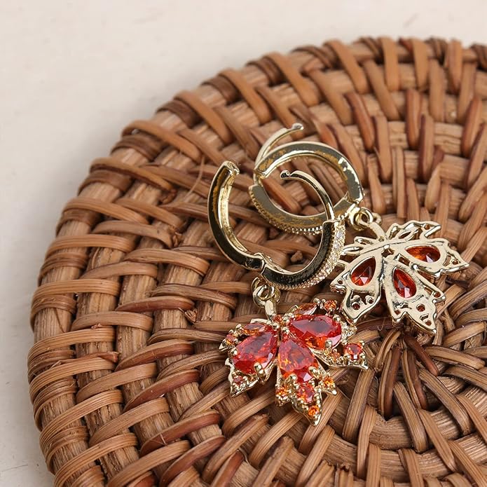 Maple Leaf Earrings – Elegant Autumn Leaf Jewelry for Women | CotaJewelry